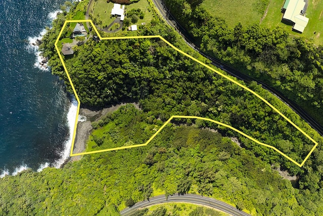 36-2850 Hawaii Belt Rd, Ookala, HI 96774 - view of property location featuring a nearby body of water and property parcel outlined