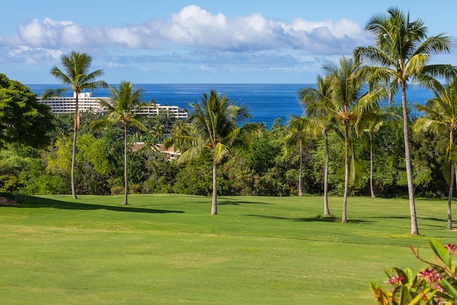 78-6920 Alii Dr Unit 219, Kailua-Kona, HI 96740 - view of home's community featuring a yard, golf course view, and a water view