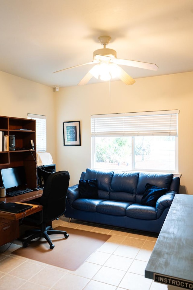 15-1688 9th Ave, Keaau, HI 96749 - office space with light tile patterned flooring and a ceiling fan
