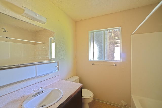 14-3435 Nanawale Blvd, Pahoa, HI 96778 - bathroom featuring toilet, vanity, shower / bath combination, and a textured ceiling