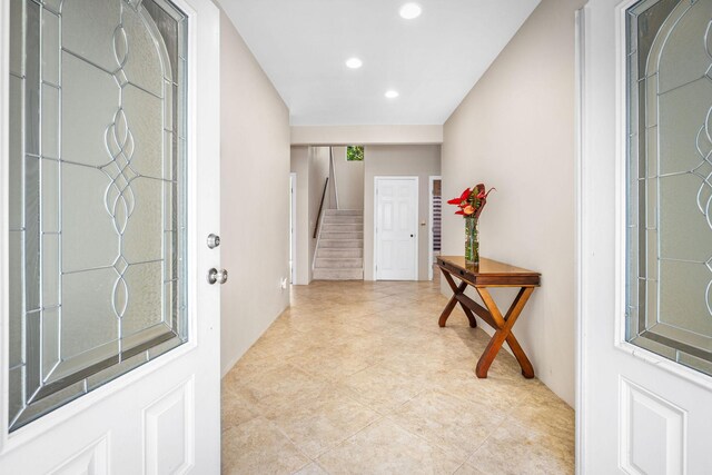77-6451 Marlin Rd, Kailua-Kona, HI 96740 - foyer entrance featuring stairs and recessed lighting