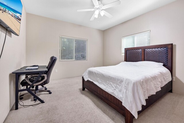 77-6451 Marlin Rd, Kailua-Kona, HI 96740 - bedroom featuring carpet floors, an office area, and a ceiling fan