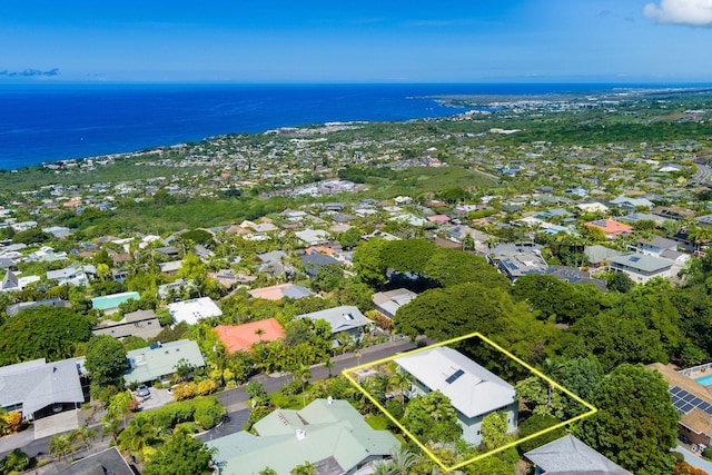 77-6451 Marlin Rd, Kailua-Kona, HI 96740 - aerial view of residential area featuring property boundaries highlighted and a nearby body of water