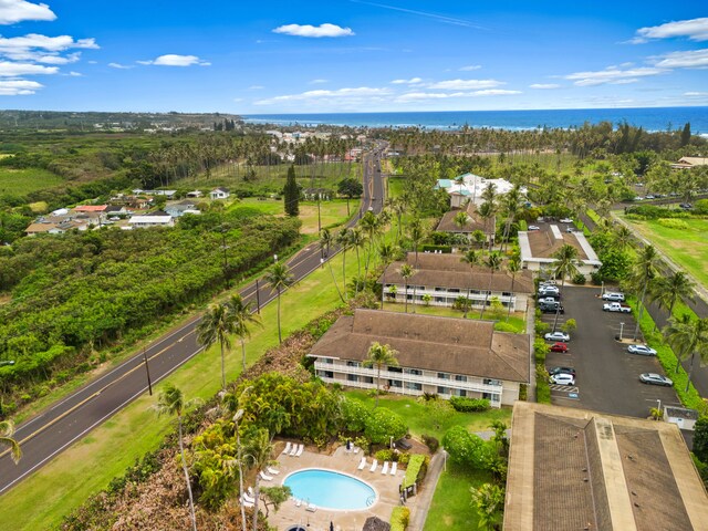 525 Aleka Lp Unit G9, Kapaa, HI 96746 - bird's eye view of a large body of water and a pool area