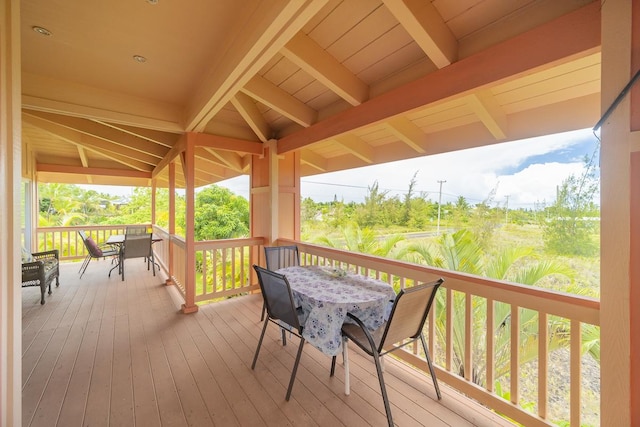 12-7059 Puulena St, Pahoa, HI 96778 - deck with outdoor dining area