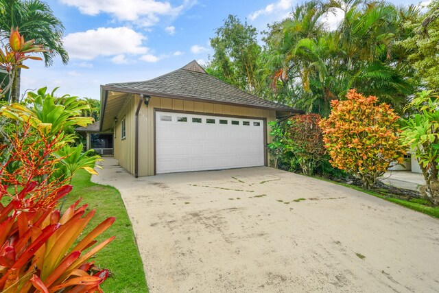 4833 Ou Pl, Princeville, HI 96722 - garage with concrete driveway