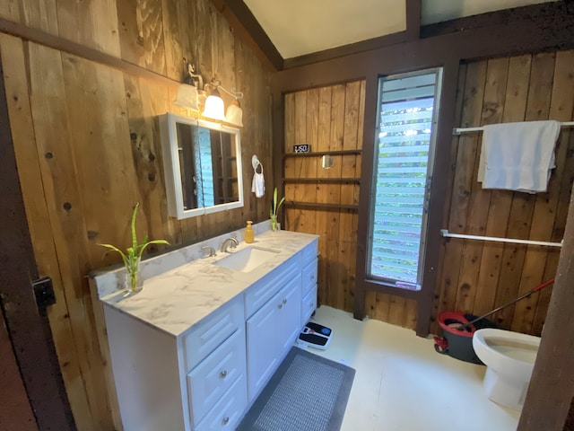 15-2773 Ono St, Pahoa, HI 96778 - bathroom with wood walls, vanity, and a bidet