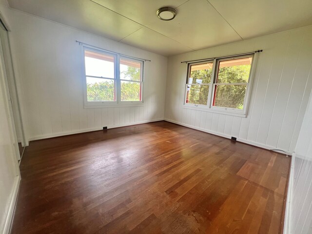 1395 Ainaola Dr, Hilo, HI 96720 - empty room featuring wood finished floors, healthy amount of natural light, and baseboards