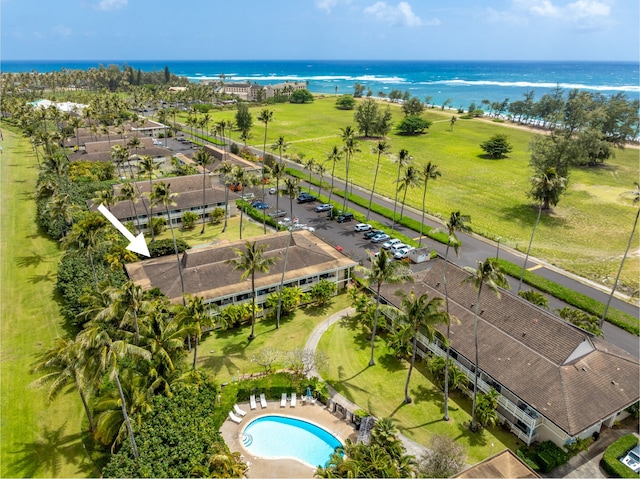 525 Aleka Lp Unit D5, Kapaa, HI 96746 - aerial view of a nearby body of water and a pool