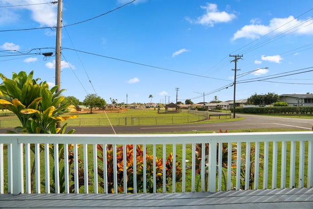 5060 Nonou Rd, Kapaa, HI 96746 - wooden deck with a residential view