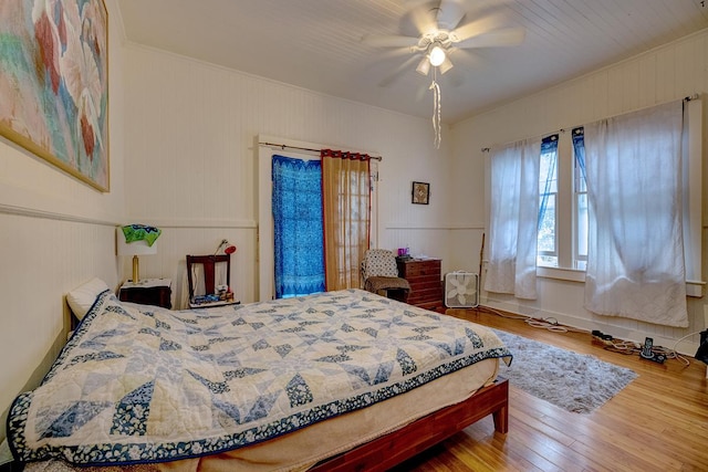 338 Kauila St, Hilo, HI 96720 - bedroom featuring wood finished floors and a ceiling fan