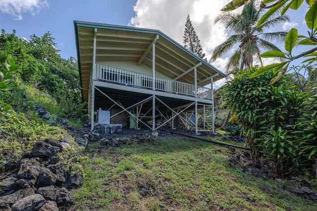 87-3219 Boki Rd, Captain Cook, HI 96704 - rear view of house with a deck