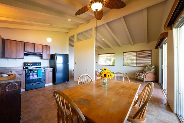 87-3219 Boki Rd, Captain Cook, HI 96704 - dining space with ceiling fan