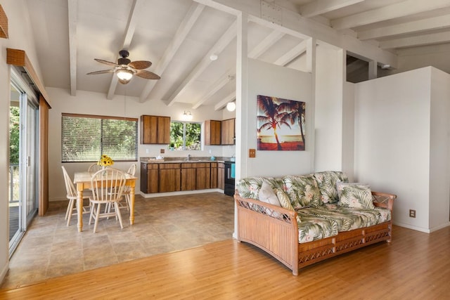 87-3219 Boki Rd, Captain Cook, HI 96704 - living room featuring a ceiling fan and baseboards