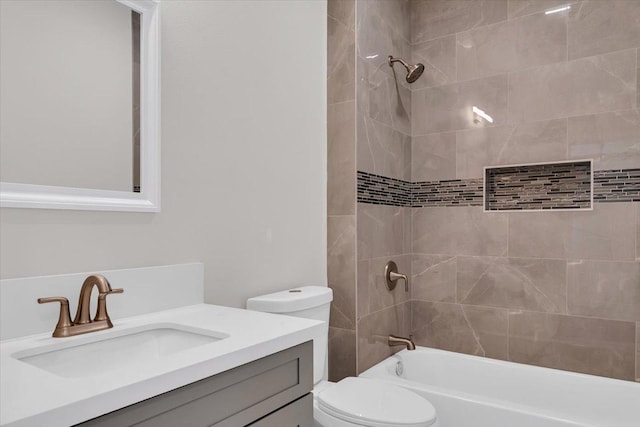 15-1517 Beach Rd, Keaau, HI 96749 - bathroom with toilet, vanity, and bathtub / shower combination