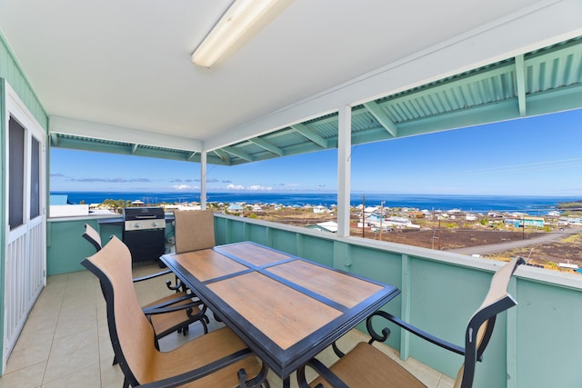 88-198 Aoao Ave, Captain Cook, HI 96704 - balcony featuring a water view, a grill, and outdoor dining space