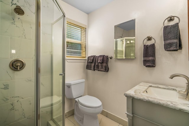 1650 Makanui Rd, Koloa, HI 96756 - bathroom featuring a stall shower, vanity, and tile patterned flooring