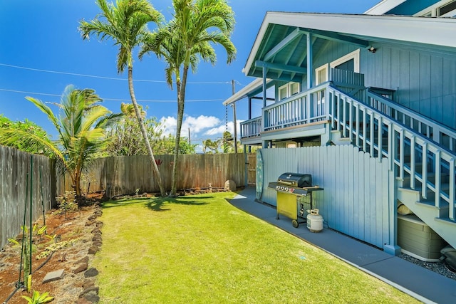 1650 Makanui Rd, Koloa, HI 96756 - fenced backyard featuring stairs