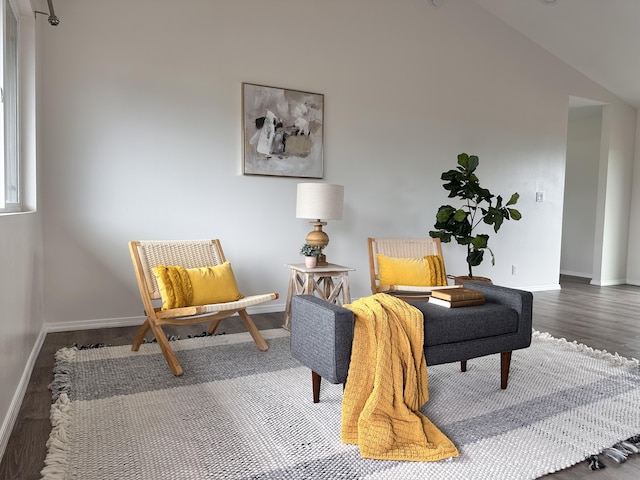 16-2051 Hale Way, Pahoa, HI 96778 - living area featuring wood finished floors and vaulted ceiling