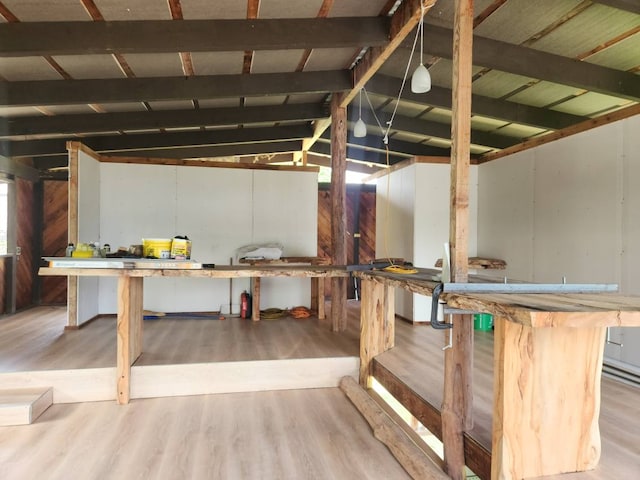 12-7205 Mauka Nui St, Pahoa, HI 96778 - below grade area featuring wood finished floors and wooden walls
