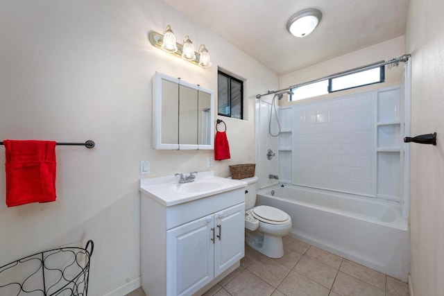 89-1444 Anapuka Rd, Captain Cook, HI 96704 - bathroom with vanity, toilet,  shower combination, and tile patterned floors