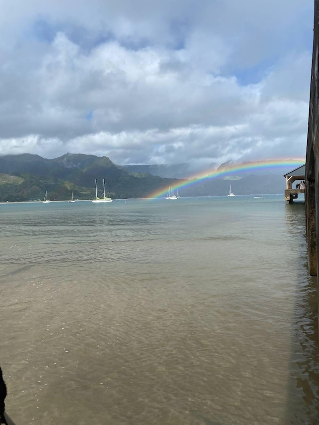 5390 Weke Rd, Hanalei, HI 96722 - water view featuring a mountainous background