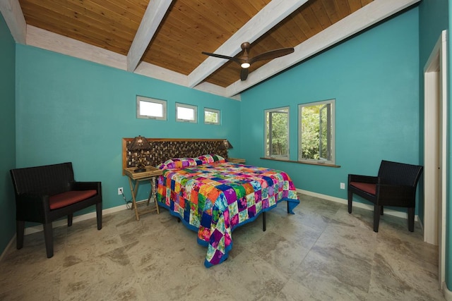 12-7002 Hoeunalu St, Pahoa, HI 96778 - bedroom with wooden ceiling, baseboards, and ceiling fan