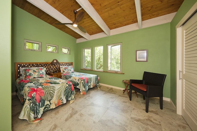 12-7002 Hoeunalu St, Pahoa, HI 96778 - bedroom with wood ceiling and baseboards