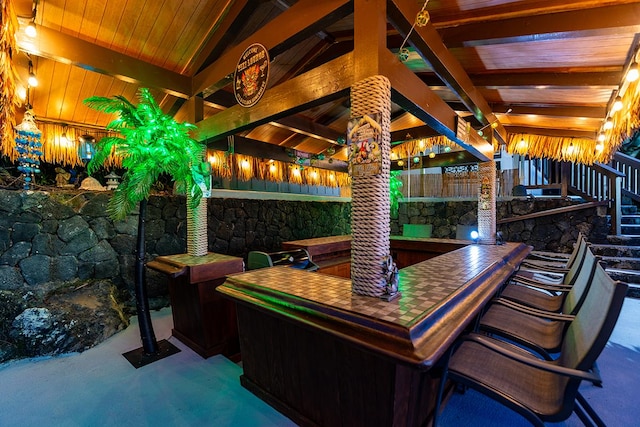 77-6469 Marlin Rd, Kailua-Kona, HI 96740 - view of patio featuring outdoor dining space, stairs, and a gazebo