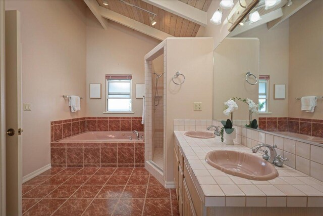 75-389 Hoene St, Kailua-Kona, HI 96740 - full bath with a garden tub, double vanity, and a stall shower