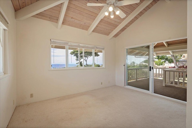 75-389 Hoene St, Kailua-Kona, HI 96740 - unfurnished room featuring carpet flooring, ceiling fan, and wooden ceiling