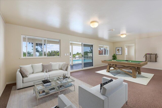 75-389 Hoene St, Kailua-Kona, HI 96740 - playroom with carpet, pool table, and baseboards
