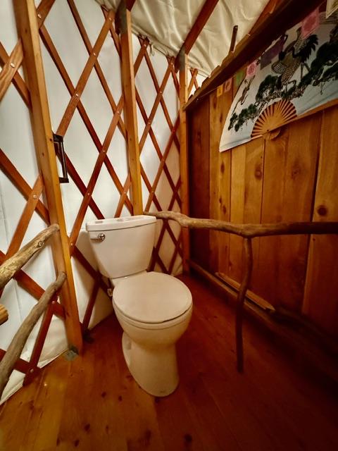 94-6435 Palaoa Rd, Naalehu, HI 96772 - bathroom featuring wood finished floors and toilet
