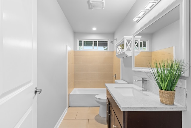 16-2170 Treefern Dr, Pahoa, HI 96778 - full bath featuring toilet, vanity, plenty of natural light, tile patterned flooring, and recessed lighting