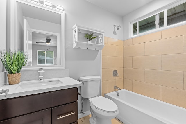 16-2170 Treefern Dr, Pahoa, HI 96778 - full bath with plenty of natural light, toilet, vanity, and a ceiling fan