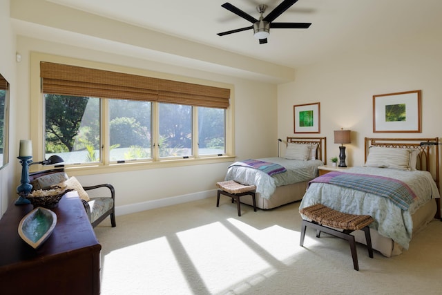 62-3979 Kaunaoa Iki Rd Unit 2A, Kamuela, HI 96743 - bedroom with carpet floors, baseboards, and ceiling fan