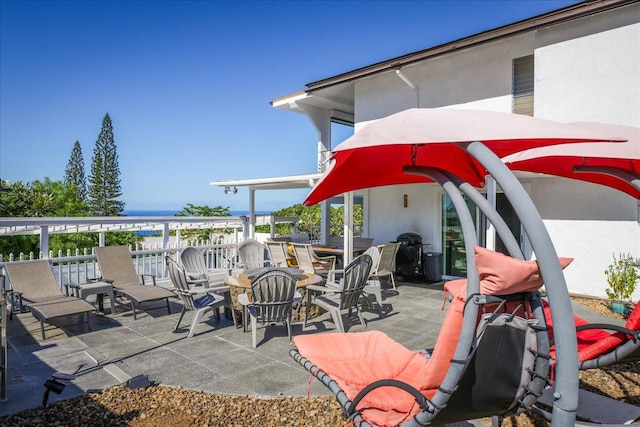 76-6304 Haku Pl, Kailua-Kona, HI 96740 - view of patio / terrace featuring a water view and outdoor dining space