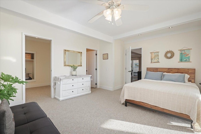 76-6309 Haku Pl, Kailua-Kona, HI 96740 - bedroom featuring light carpet, a ceiling fan, and baseboards