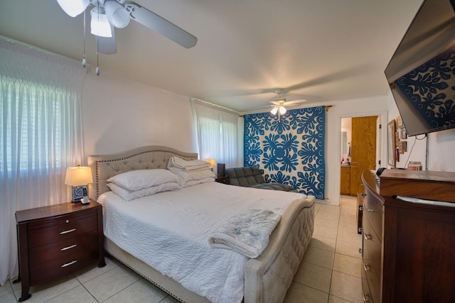 15-1849 14th Ave, Keaau, HI 96749 - bedroom with light tile patterned flooring and a ceiling fan