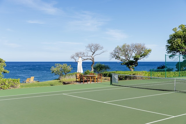 62-3600 Amaui Pl Unit K202, Kamuela, HI 96743 - view of tennis court with a water view and community basketball court