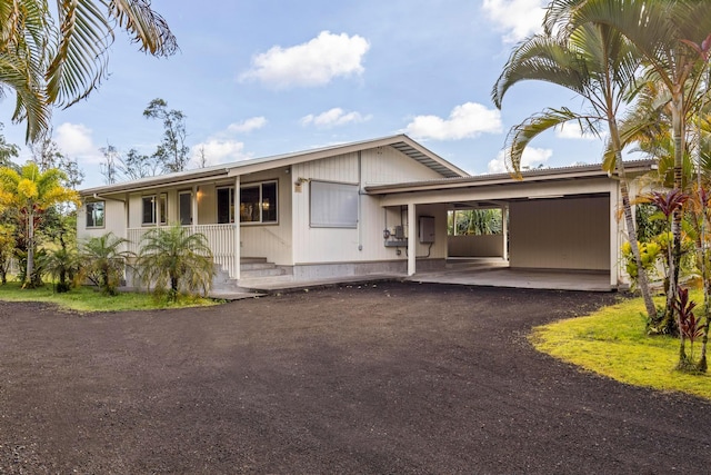 15-1987 30th Ave, Keaau, HI 96749 - view of front of property featuring asphalt driveway and a carport