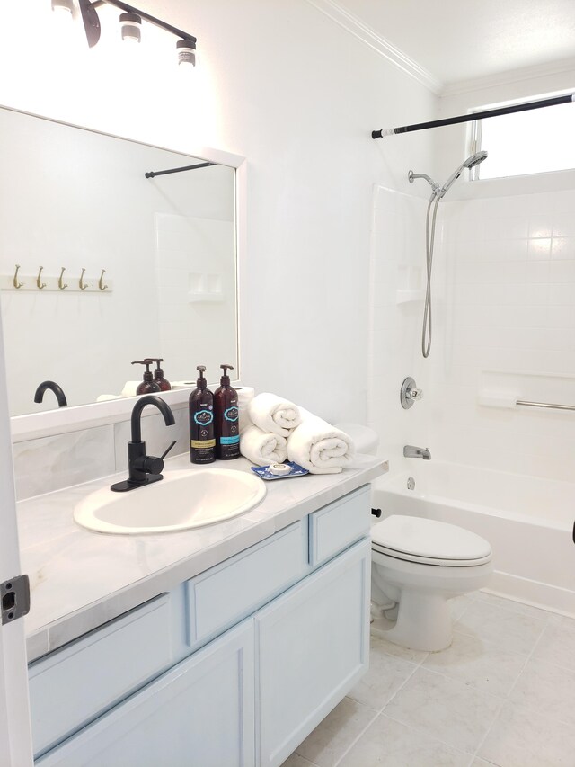 15-1826 32nd Ave, Keaau, HI 96749 - bathroom with crown molding, vanity, bathing tub / shower combination, and toilet