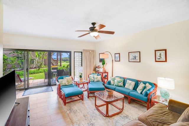 4460 Nehe Rd Unit 116, Lihue, HI 96766 - living room featuring ceiling fan