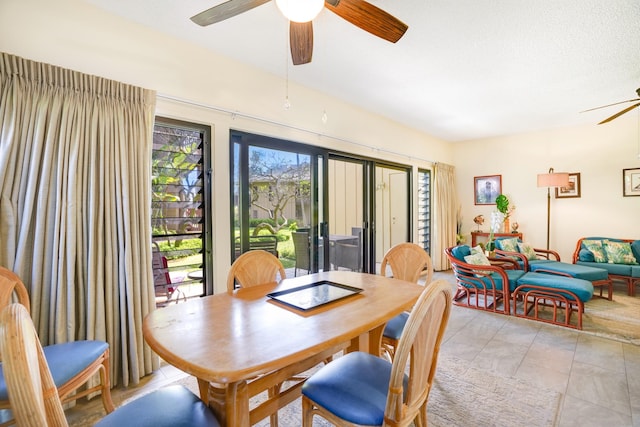 4460 Nehe Rd Unit 116, Lihue, HI 96766 - dining area with a ceiling fan