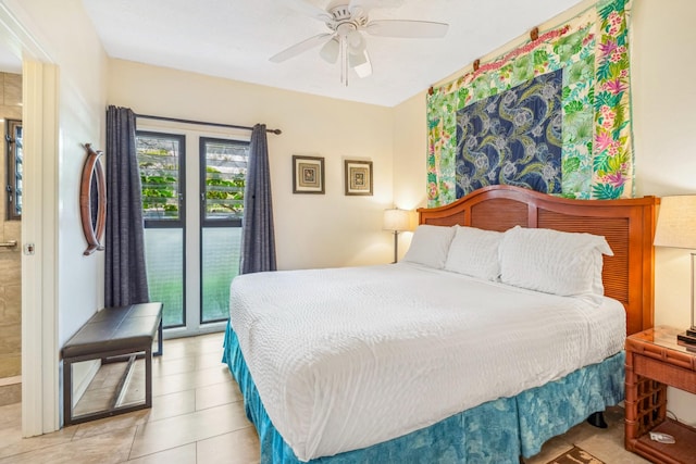 4460 Nehe Rd Unit 116, Lihue, HI 96766 - bedroom featuring access to outside and a ceiling fan