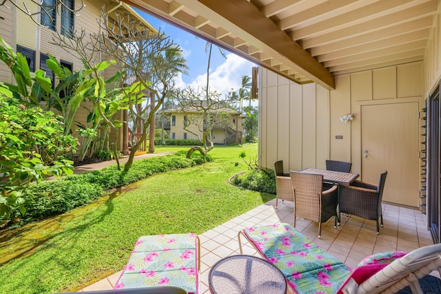 4460 Nehe Rd Unit 116, Lihue, HI 96766 - view of patio with outdoor dining space