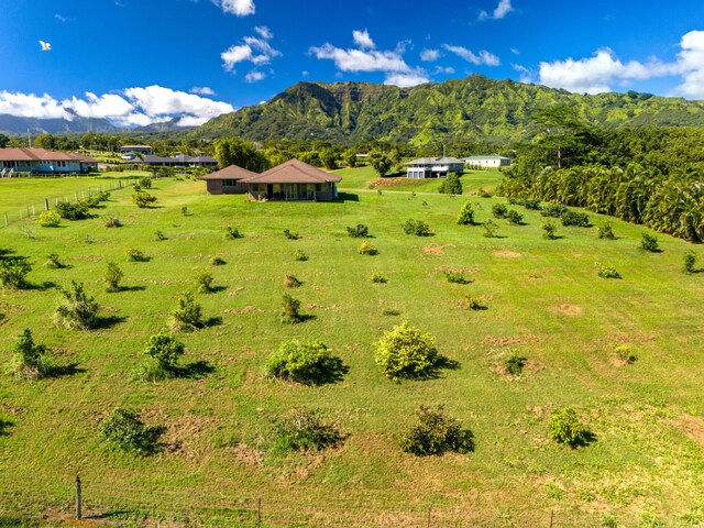 6421-L Hauiki Rd, Kapaa, HI 96746 - aerial view of sparsely populated area featuring mountains
