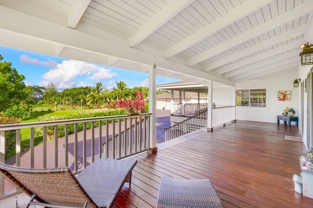 5750-M Olohena Rd, Kapaa, HI 96746 - view of wooden deck