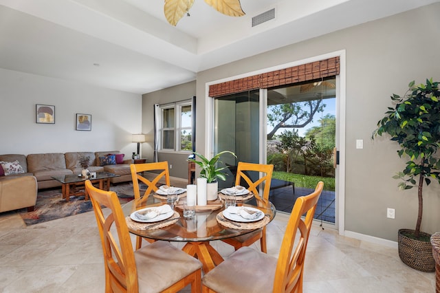 68-1125 Kaniku Dr Unit 1103, Kamuela, HI 96743 - dining space with baseboards and ceiling fan