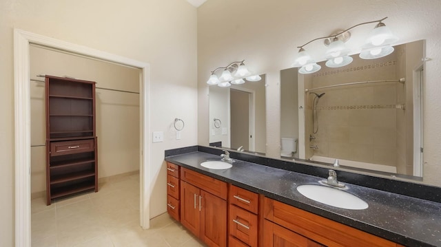 4460 Punee Rd Unit A, Koloa, HI 96756 - bathroom with double vanity, tile patterned floors, bathing tub / shower combination, and toilet